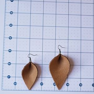 Jewelry - 3 Inch | Brown Petal Leather Earrings Jewelry - 3 Inch | Brown Petal Leather Earrings